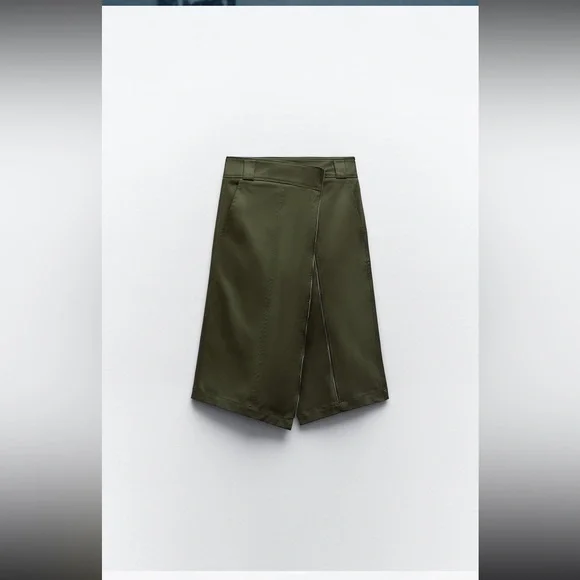 ZIPPERED ASYMMETRICAL SKIRT - Picture 7 of 10